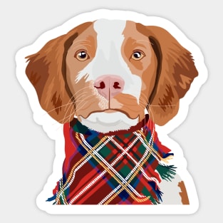 Brittany Spaniel Portrait Sticker